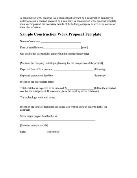 employment contract proposal template